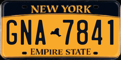 NY license plate GNA7841