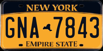NY license plate GNA7843