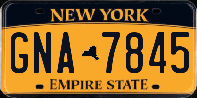 NY license plate GNA7845