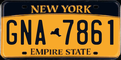 NY license plate GNA7861