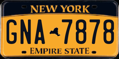 NY license plate GNA7878
