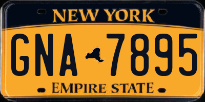 NY license plate GNA7895