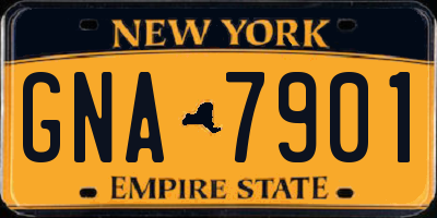 NY license plate GNA7901