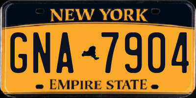 NY license plate GNA7904