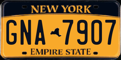 NY license plate GNA7907