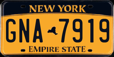 NY license plate GNA7919
