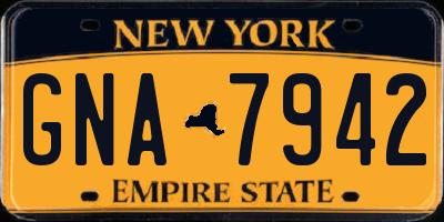 NY license plate GNA7942