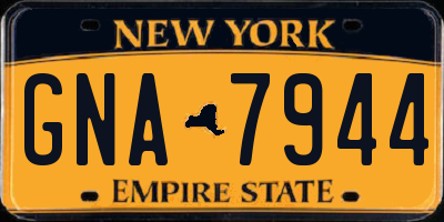 NY license plate GNA7944
