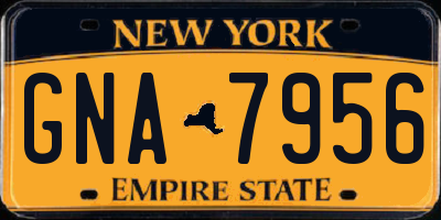 NY license plate GNA7956