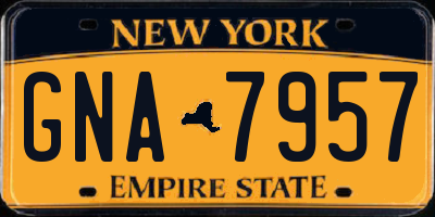 NY license plate GNA7957
