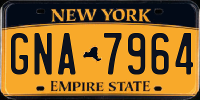 NY license plate GNA7964