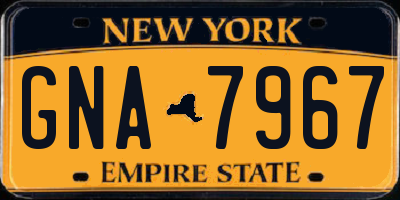 NY license plate GNA7967
