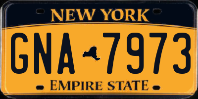 NY license plate GNA7973