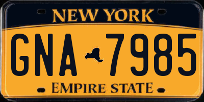 NY license plate GNA7985