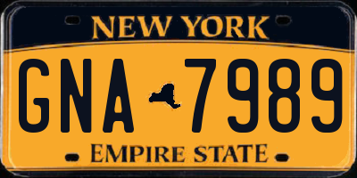 NY license plate GNA7989