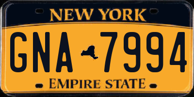 NY license plate GNA7994