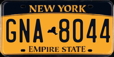 NY license plate GNA8044