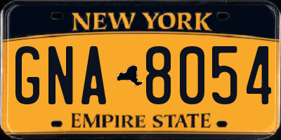 NY license plate GNA8054