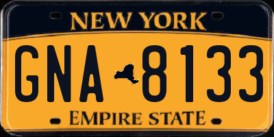 NY license plate GNA8133