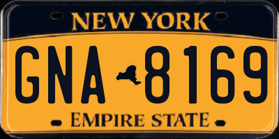 NY license plate GNA8169