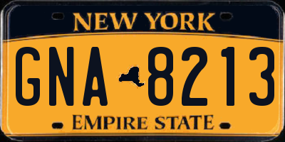NY license plate GNA8213