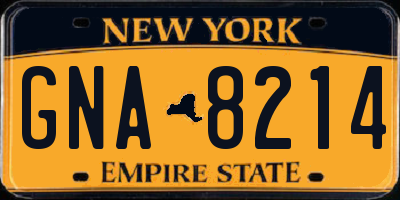 NY license plate GNA8214