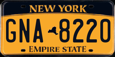 NY license plate GNA8220