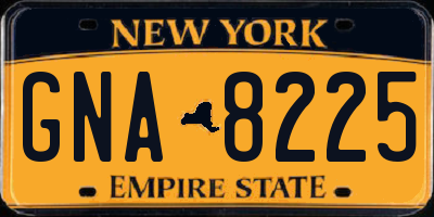 NY license plate GNA8225