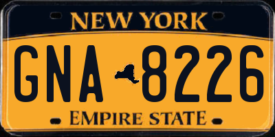 NY license plate GNA8226