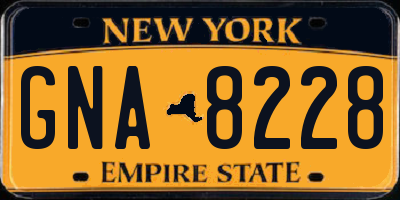 NY license plate GNA8228