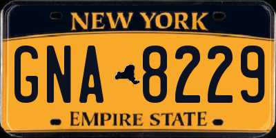 NY license plate GNA8229