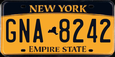 NY license plate GNA8242