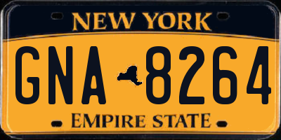 NY license plate GNA8264