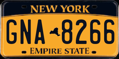 NY license plate GNA8266