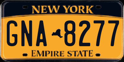 NY license plate GNA8277