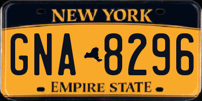 NY license plate GNA8296