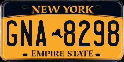 NY license plate GNA8298