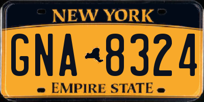 NY license plate GNA8324