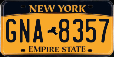NY license plate GNA8357