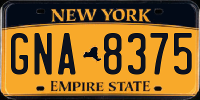 NY license plate GNA8375