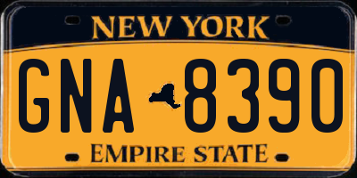 NY license plate GNA8390