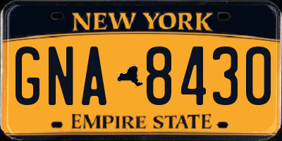 NY license plate GNA8430