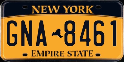NY license plate GNA8461