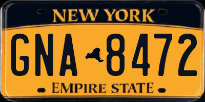 NY license plate GNA8472