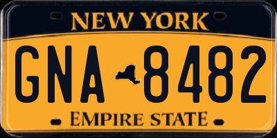 NY license plate GNA8482
