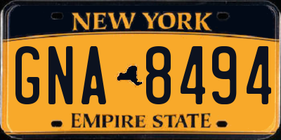 NY license plate GNA8494