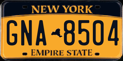 NY license plate GNA8504