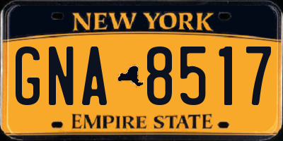 NY license plate GNA8517