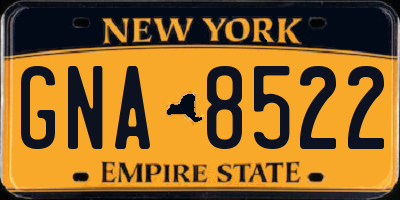 NY license plate GNA8522