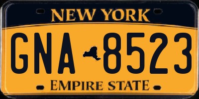NY license plate GNA8523